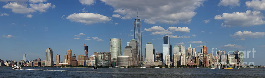 Panoramic of lower Manhattan in New York City Photograph by Anthony Totah