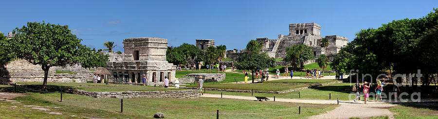 Panoramic of the Mayan Temples at Tulum, Mexico Photograph by Anthony Totah