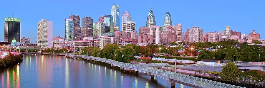 Panoramic Philly Skyline Photograph by Frozen in Time Fine Art Photography