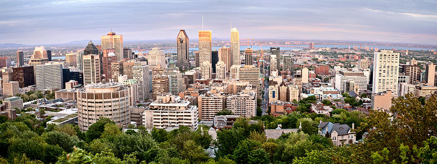Panoramic Photo Montreal city Photograph by Mark Duffy