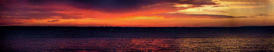 Panoramic Raining Sunset Photograph by Erich Grant