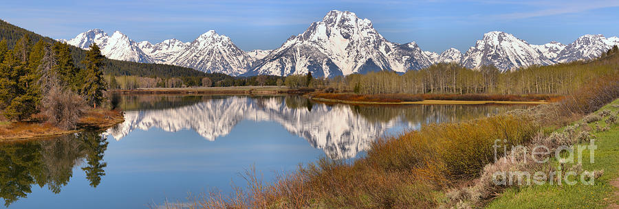 Panoramic Reflections At Oxbow Photograph by Adam Jewell