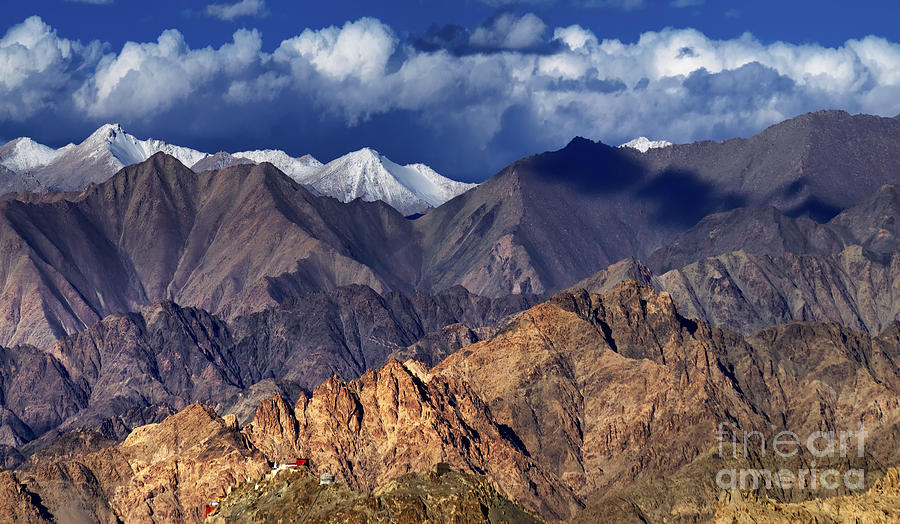 Nature Photograph - Panoramic Rocky landscape of Leh City Ladakh Jammu and Kashmir India by Rudra Narayan  Mitra