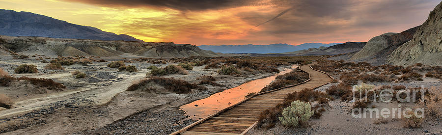 Sunset Photograph - Panoramic Salt Creek Sunset by Adam Jewell