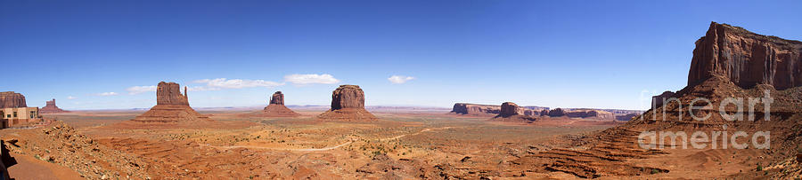 Panoramic Scene in Monument Valley Photograph by Karen Foley