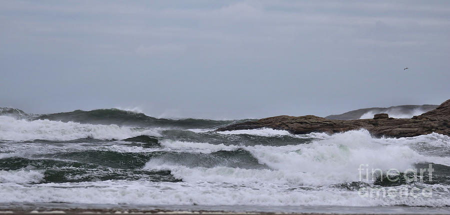 Panoramic Storm Effects At Popham Beach, Maine Photograph by Sandra Huston