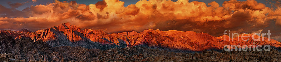 Panoramic Sunrise Storm Alabama Hills Eastern Sierras California Photograph by Dave Welling