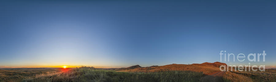 Sunset Photograph - Panoramic Sunset At Grasslands National by Alan Dyer