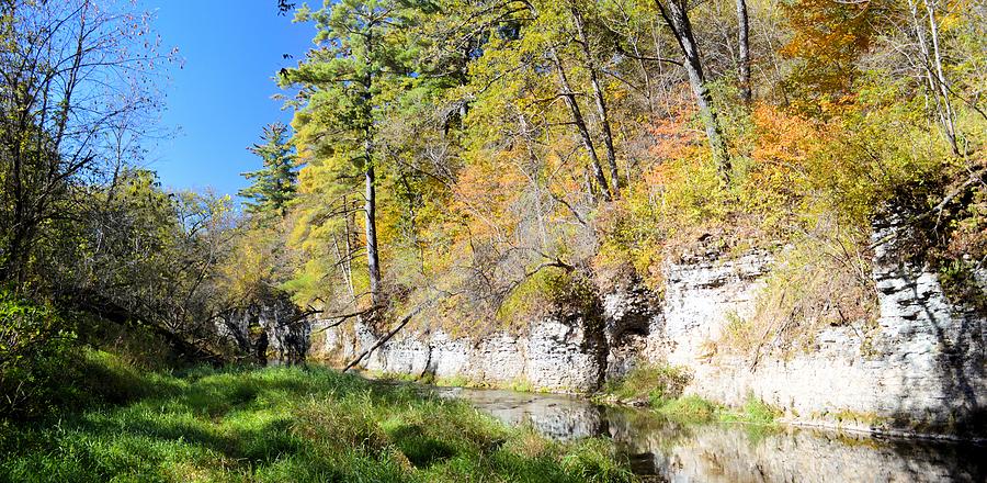 Fall Photograph - Panoramic Trout Stream by Bonfire Photography