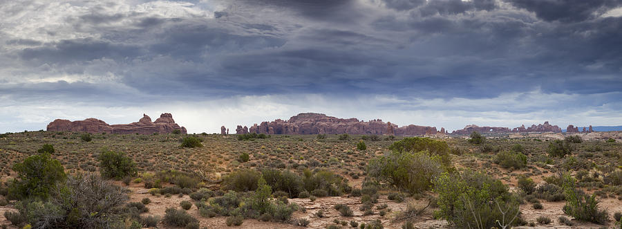 Panoramic View at Arches National Park Photograph by David Watkins