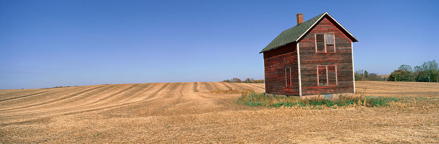 Architecture Photograph - Panoramic View Of Old Farm Building by Panoramic Images