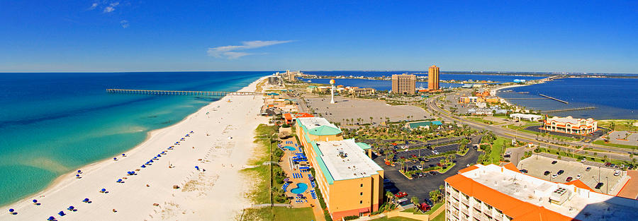 Panoramic View of Pensacola Beach Photograph by Jim Sweida