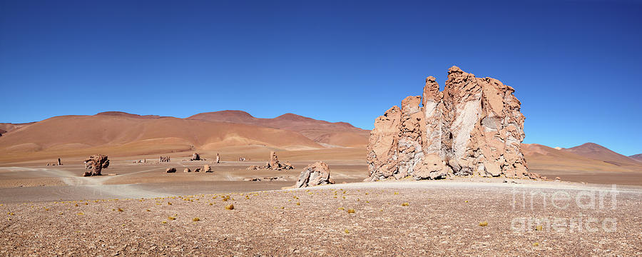 Panoramic View of the Moais de Tara Chile Photograph by James Brunker