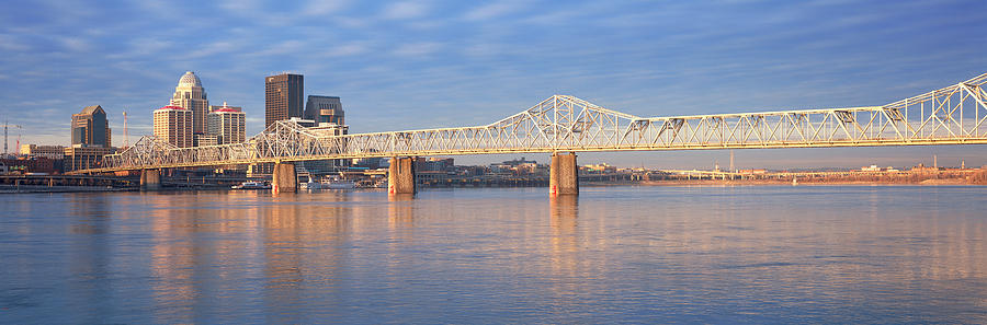Skyscraper Photograph - Panoramic View Of The Ohio River by Panoramic Images