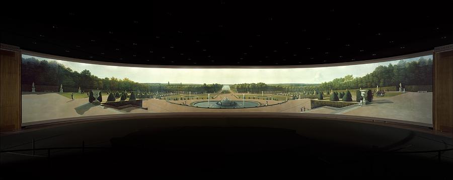 Panoramic View of the Palace and Gardens of Versailles Painting by MotionAge Designs