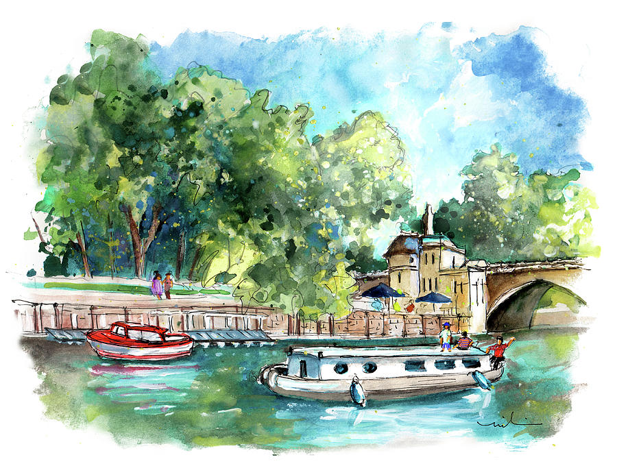 Panoramic View Of York 03 Painting by Miki De Goodaboom