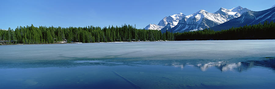 Banff National Park Photograph - Panoramic view to Canadian Rockies Mountains #3 by Sergey Korotkov