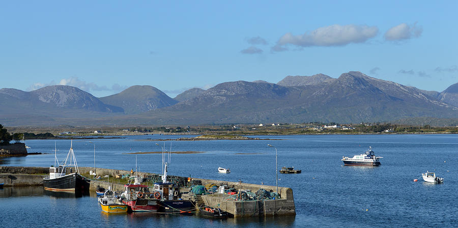 Panoramic View Roundstone Harbour Photograph by Terence Davis Panoramic View Roundstone Harbour Photograph by Terence Davis