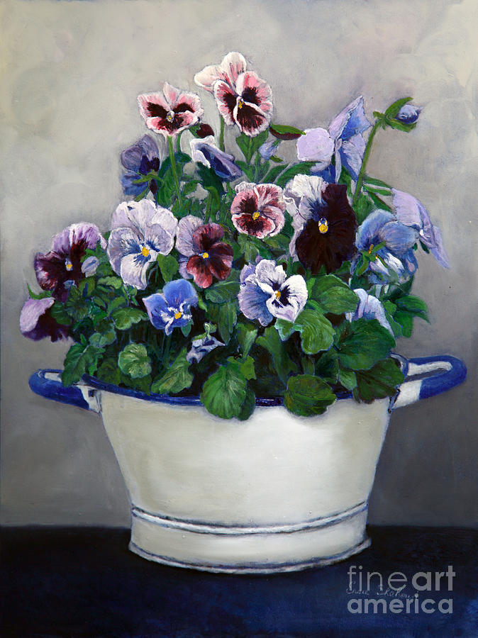Pansies Painting by Portraits By NC