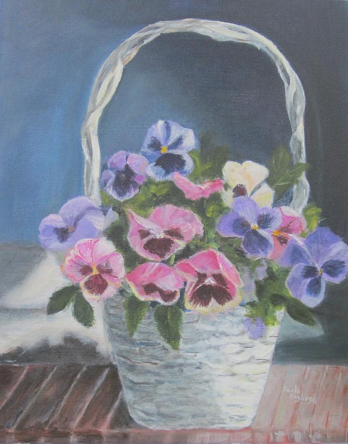Pansies For A Friend Painting by Paula Pagliughi