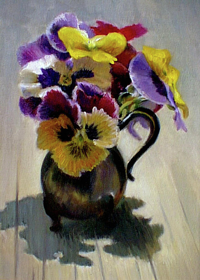 Pansies Painting by Marie Witte