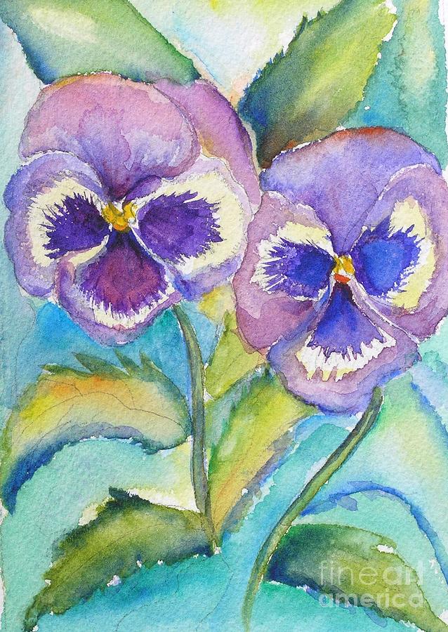 Pansies Painting by Patricia Piffath