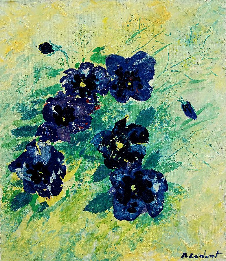 Flower Painting - Pansies by Pol Ledent