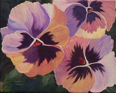Pansies-SOLD Painting by Torrie Smiley