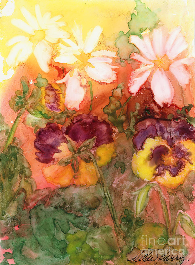 Pansies Painting by Vicki Baun Barry