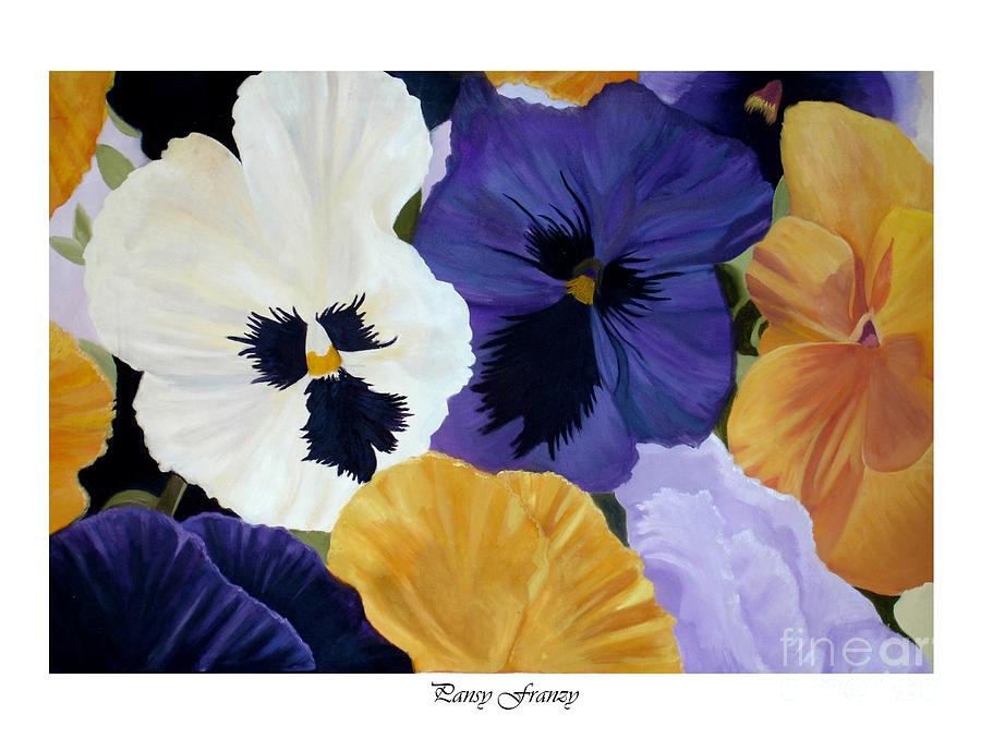 Pansy Painting - Pansy Franzy by Linda Mungerson Pansy Painting - Pansy Franzy by Linda Mungerson