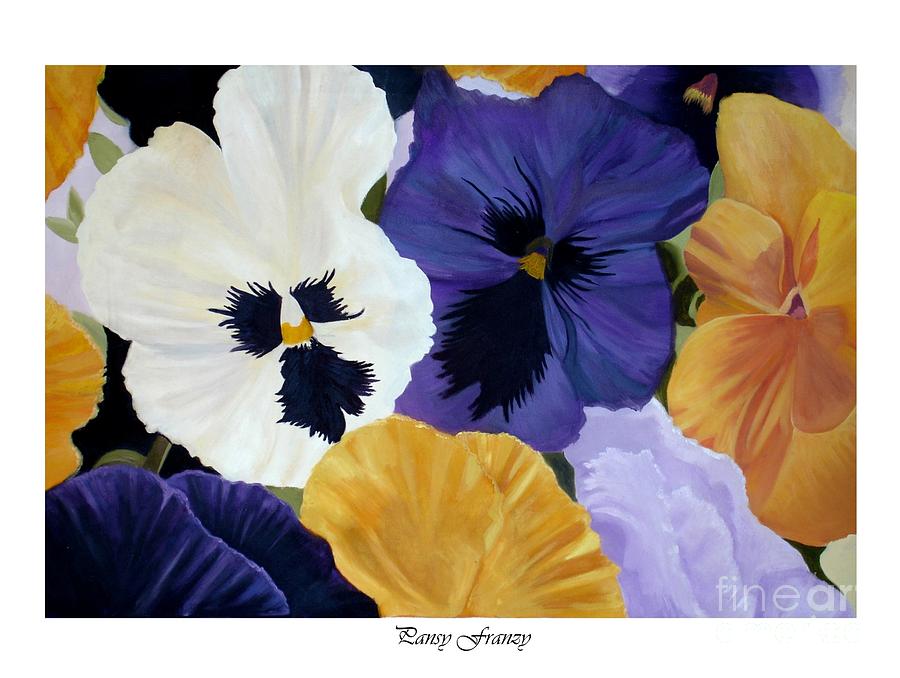 Pansy Painting - Pansy Franzy by Linda Mungerson