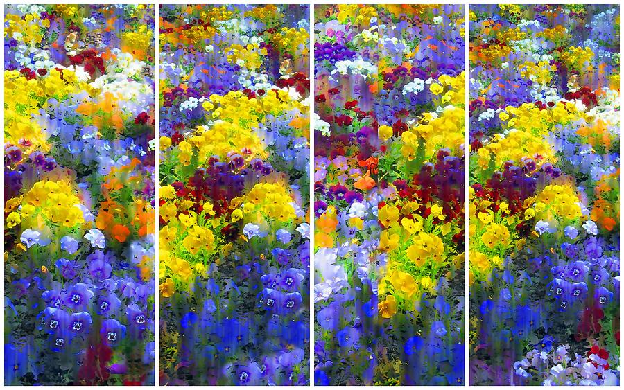 Flower Photograph - Pansy Panel by Jessica Jenney