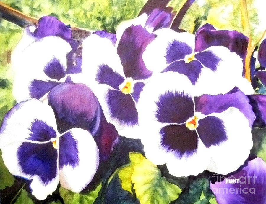 Pansy Party Painting by Shirley Braithwaite Hunt