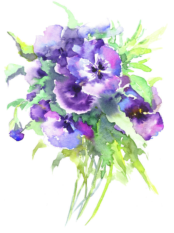 Pansy Painting by Suren Nersisyan