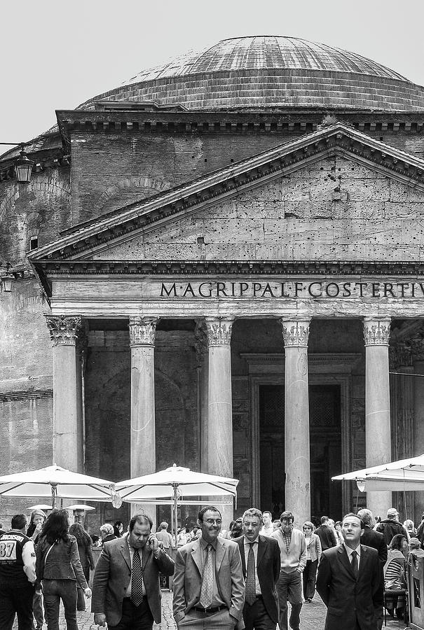 Pantheon BW Photograph by Ginger Stein