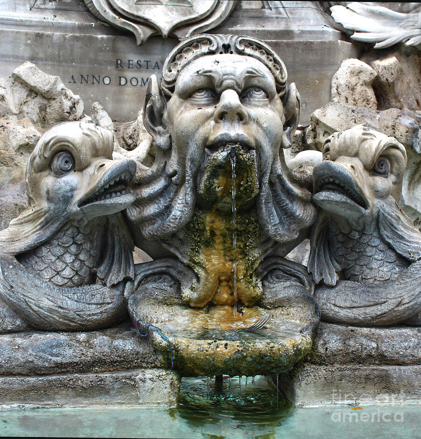 Pantheon Fountain in Rome Italy Photograph by Gregory Dyer - Fine Art ...