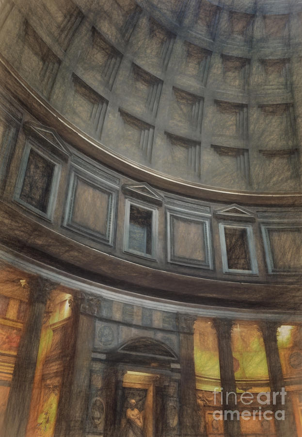 Pantheon Interior Digital Art by HD Connelly