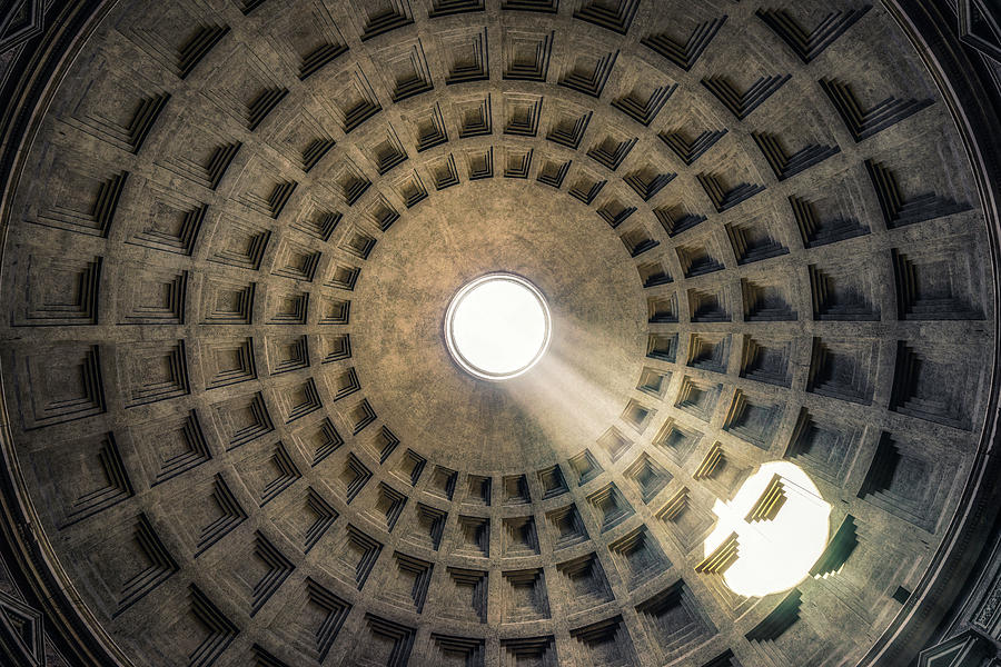 Pantheon Oculus Photograph by James Billings