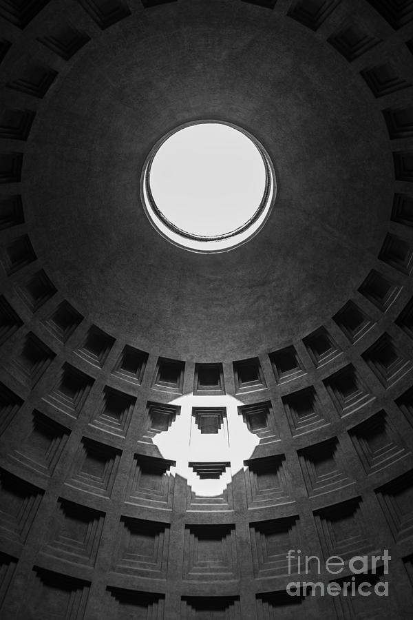 Pattern Photograph - Pantheon Rome Italy by Edward Fielding