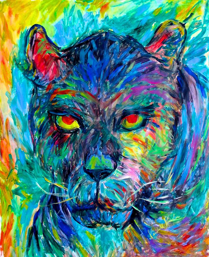 For Sale Painting - Panther Stare Stage One by Kendall Kessler For Sale Painting - Panther Stare Stage One by Kendall Kessler
