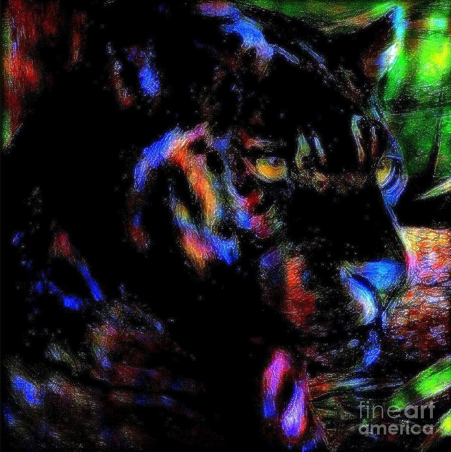 Panther Painting - Panther by Wbk Panther Painting - Panther by Wbk
