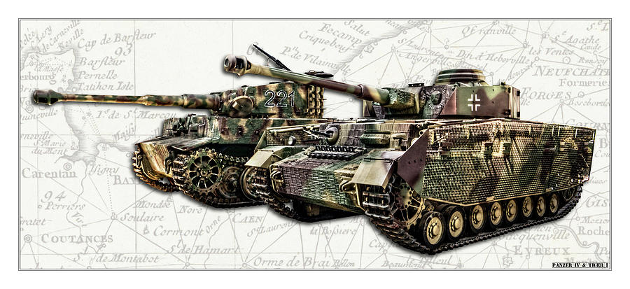 Panzer IV and Tiger Tanks W BG Photograph by Weston Westmoreland