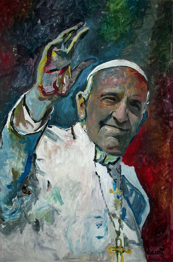 Papa Painting - Papa Francisco - Pope Francis by Marcelo Neira