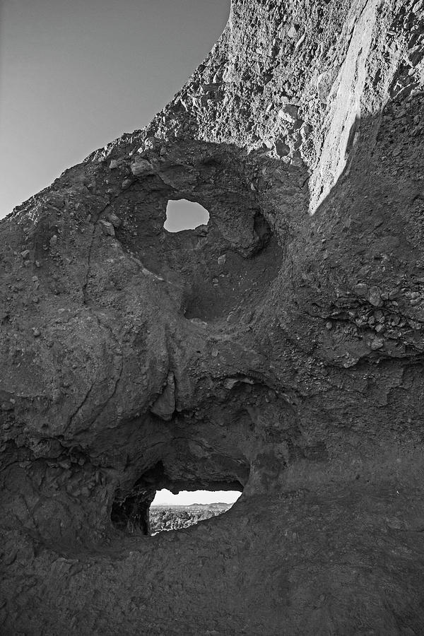Papago Park Hole-In-The_Rock Phoenix Arizona AZ Black and White Photograph by Toby McGuire