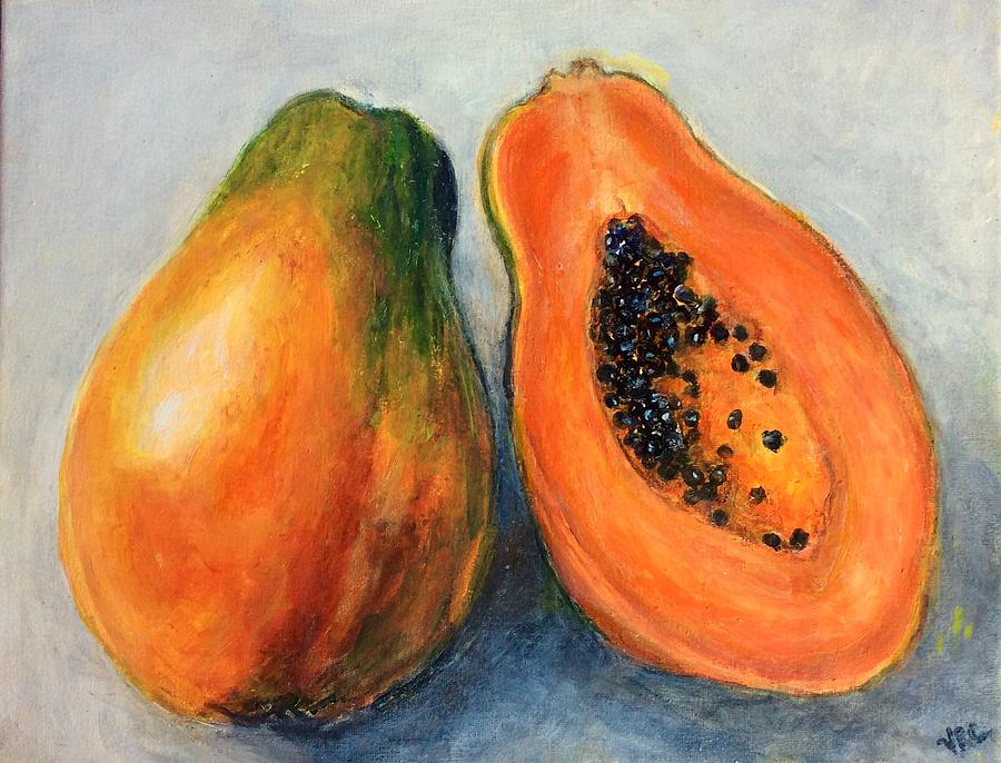 Papaya Painting By Virginia Calden Fine Art America   Papaya Virginia Calden 