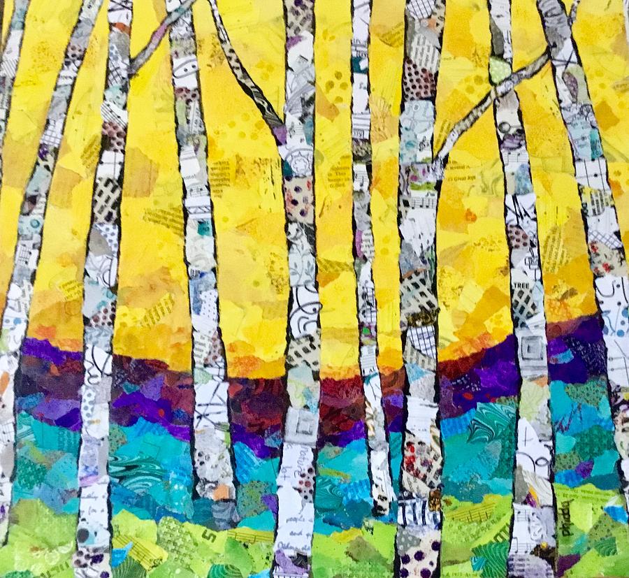 Paper Birch 2 Painting by Phiddy Webb