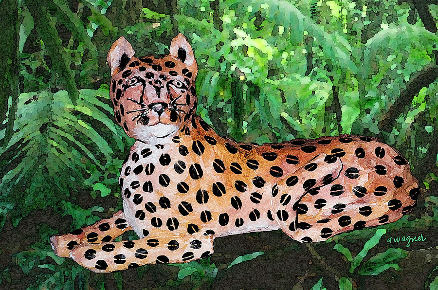 Paper Mache Leopard Photograph by Arline Wagner