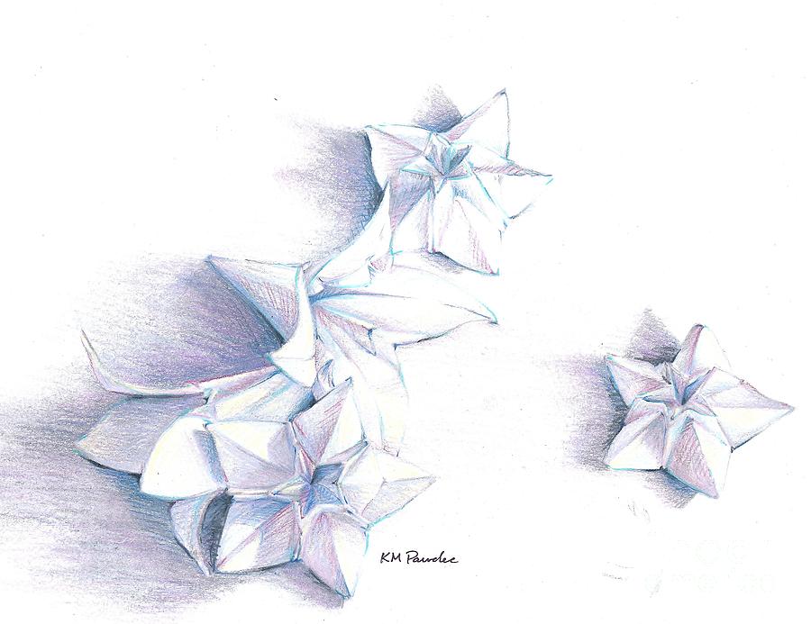 Paper petals Drawing by K M Pawelec