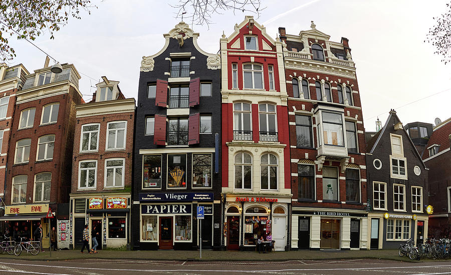 Paper Steaks and Bird hotel panorama. Amsterdam Photograph by Jouko Lehto