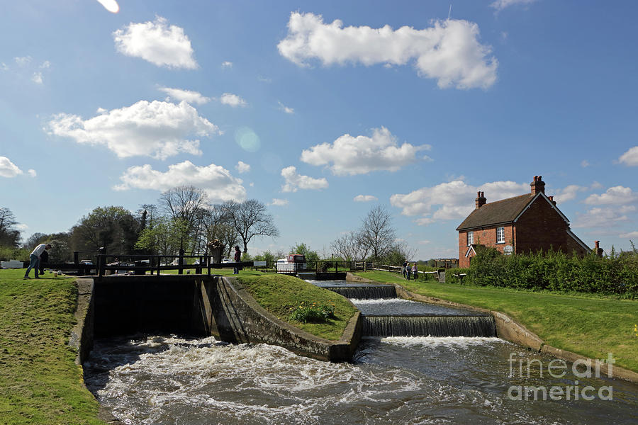 Papercourt Lock on the Wey Navigations Surrey Photograph by Julia Gavin
